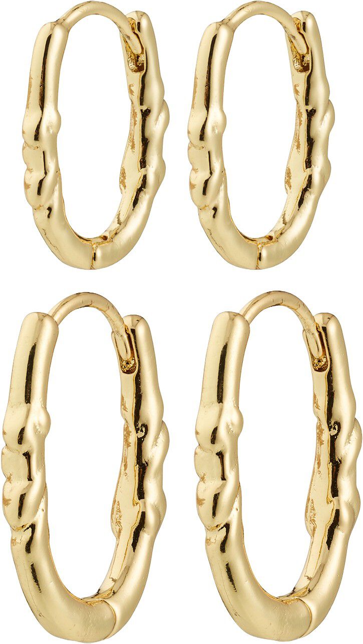 SENSE hoop &oslash;reringe, 2-i-&eacute;t s&aelig;t, guldbelagt