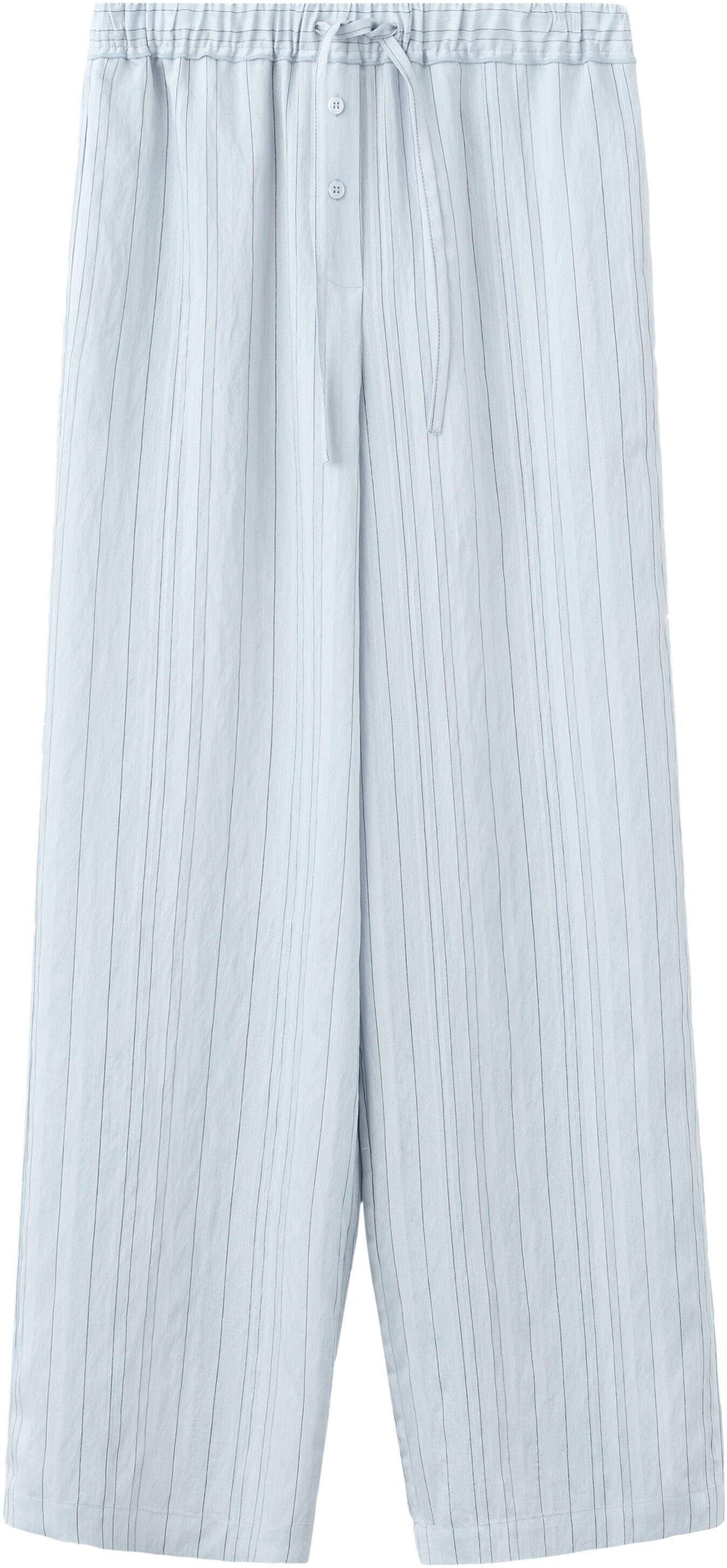 Straight striped trousers