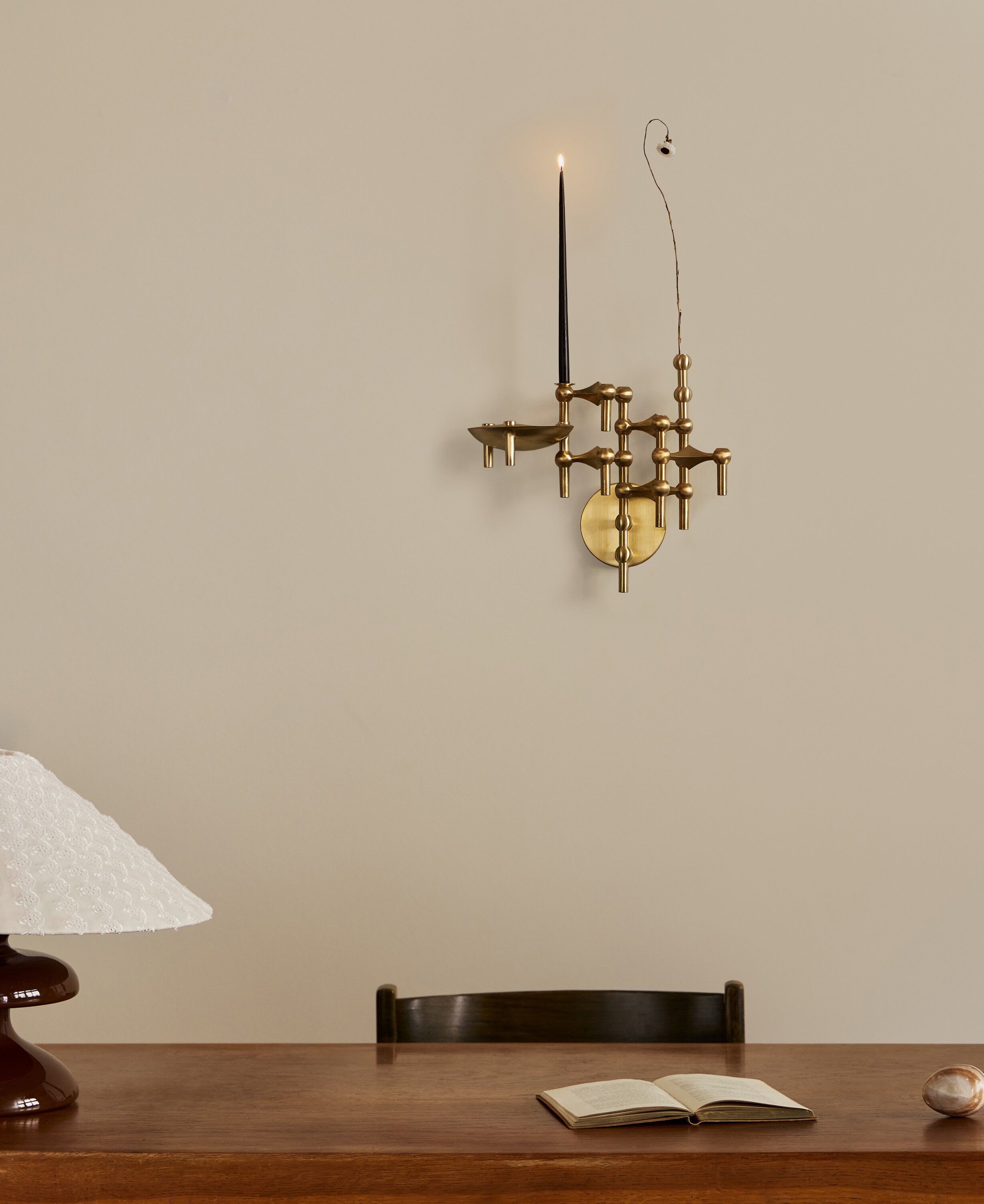 STOFF Nagel wall hanger - brushed brass