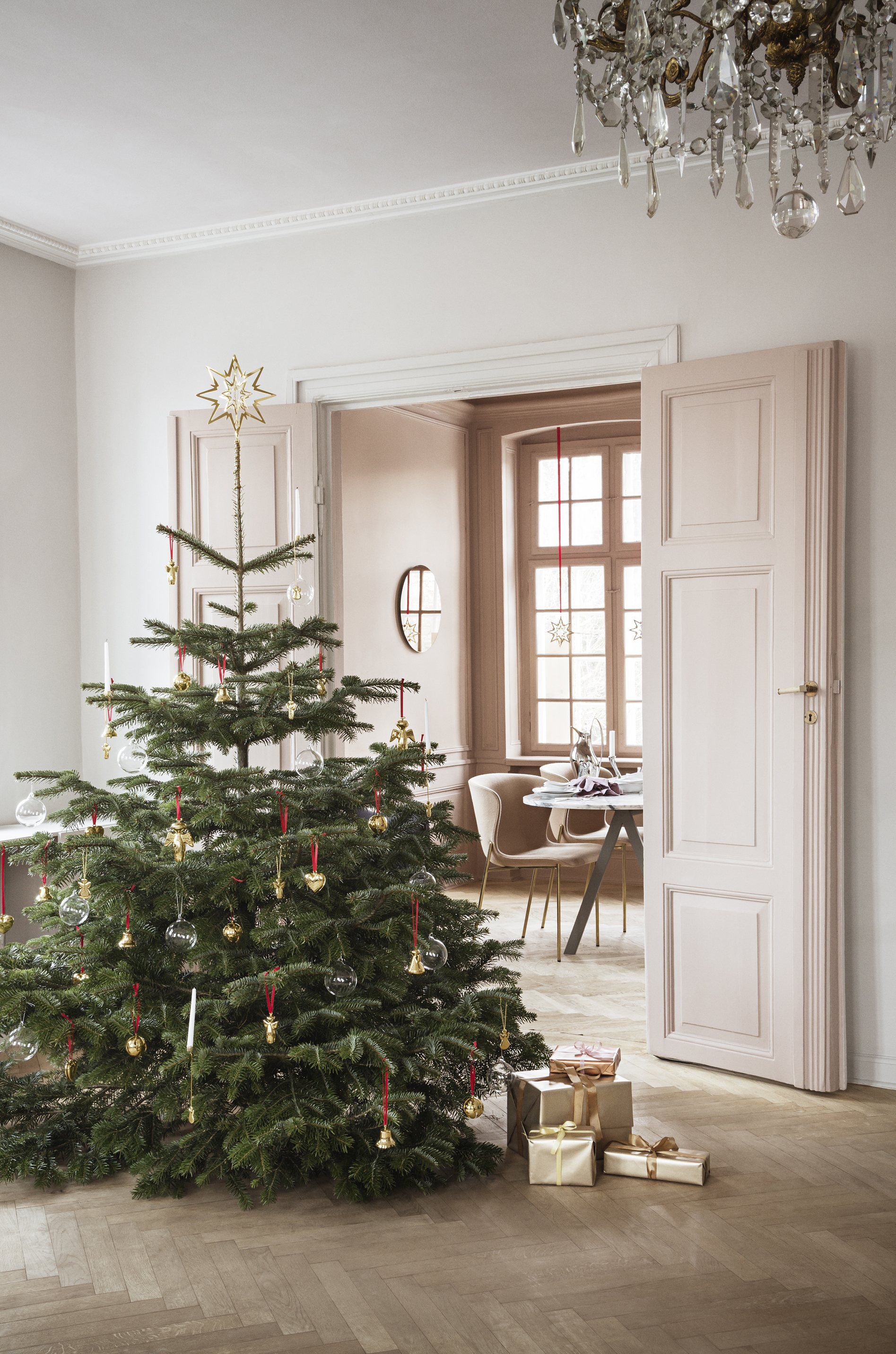 CC 2025 HOLIDAY ORNAMENT SET HEART&CORNET 18K G PLATED BRASS