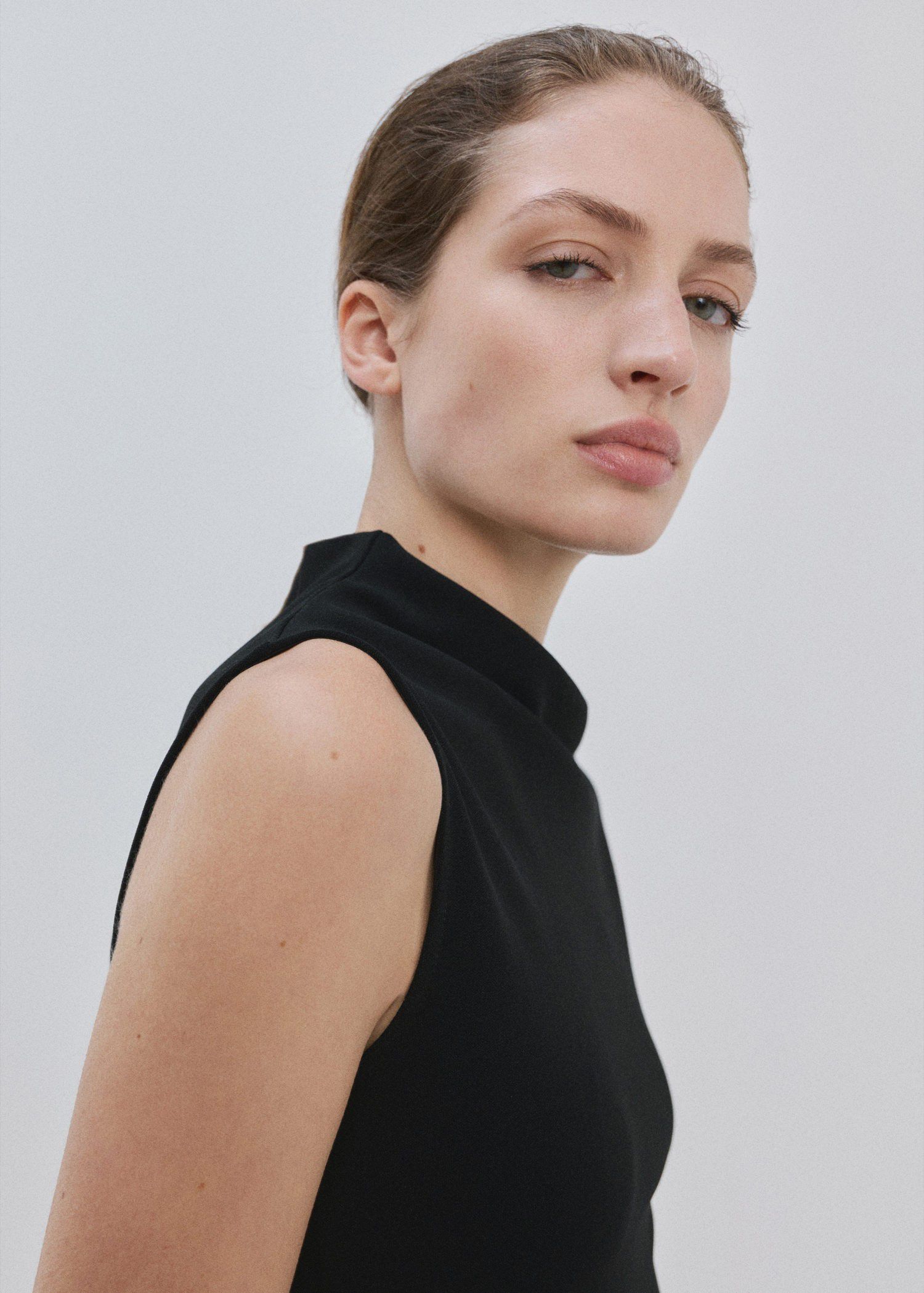 Asymmetrical midi-dress