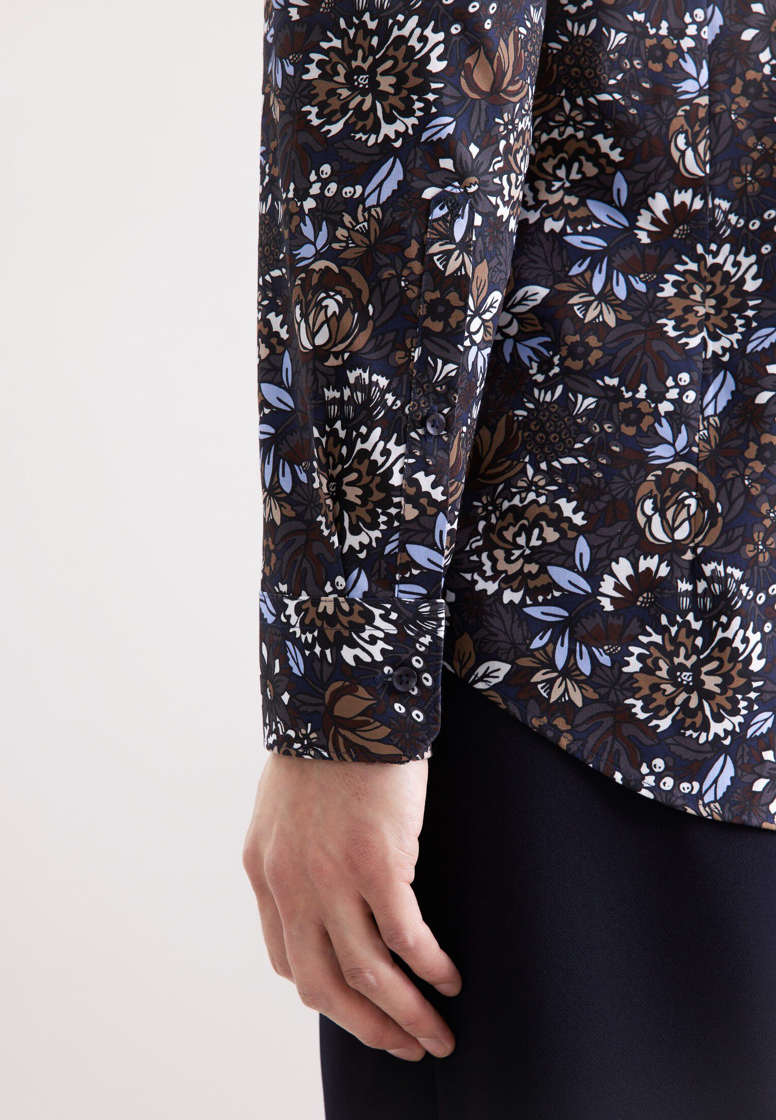 Business shirt Slim 1/1 Kent-Collar Floral