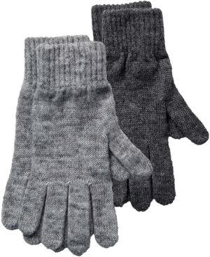 3920 2 Pack Knitted Gloves Light Grey/Dark Grey