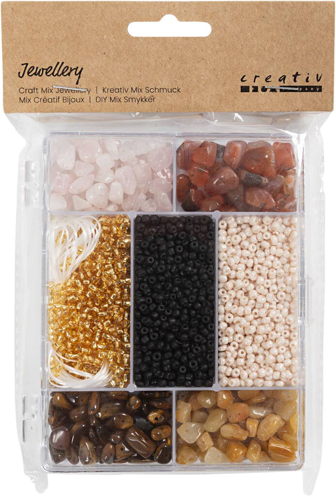 DIY Mix Smykker, Krystaller, str. 2,6-10 mm, hulstr. 0,8-1,2