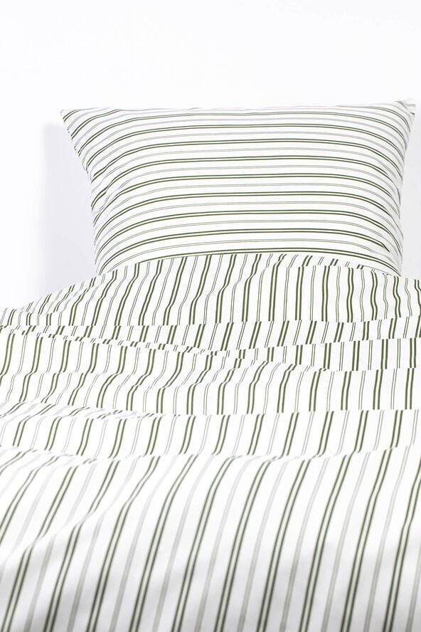 Percale stripe 140x200cm 180TC Green