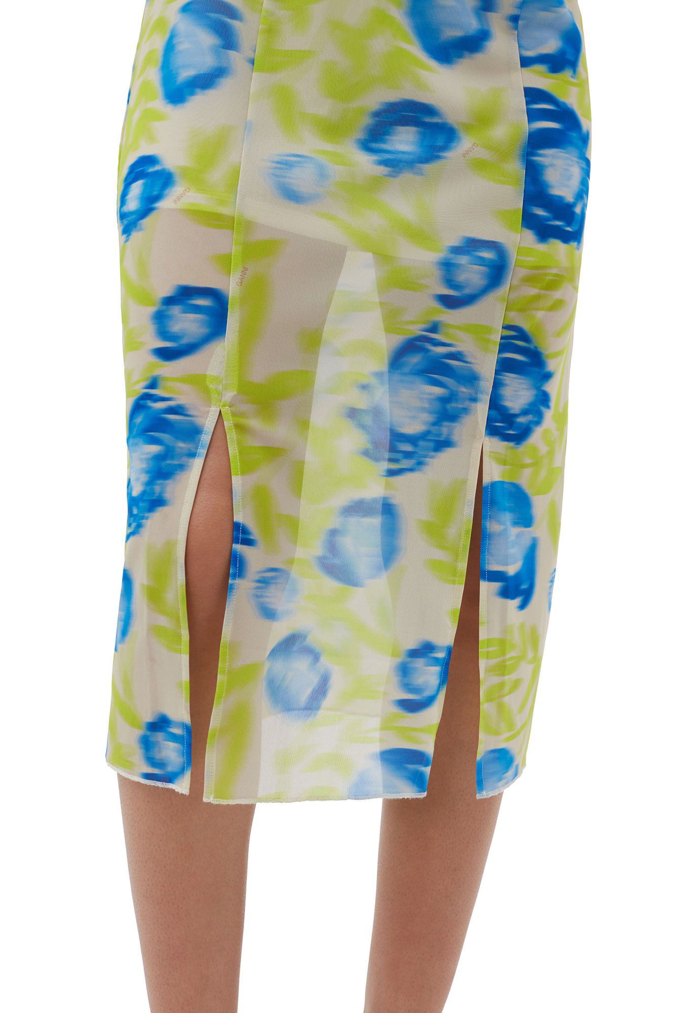 Printed Mesh Slipkjole