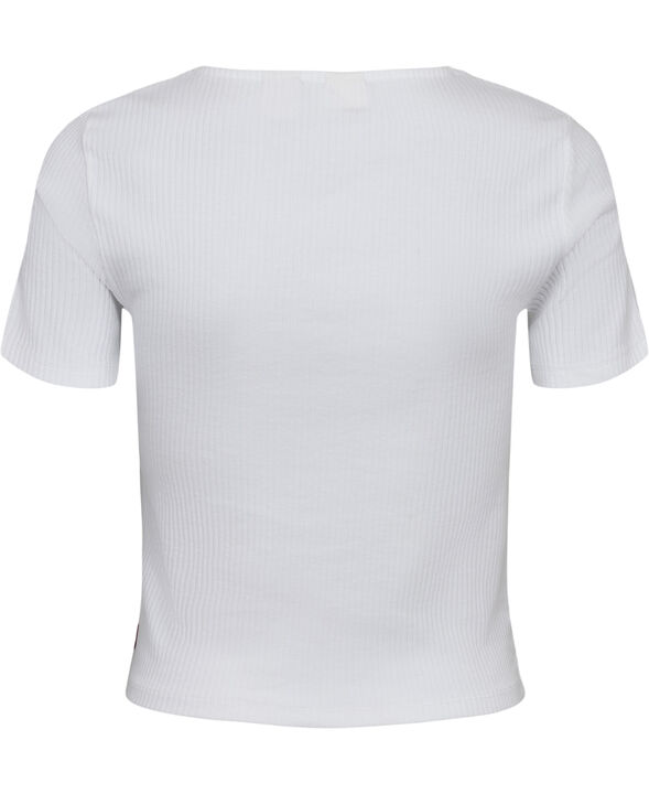 MUSE SS TEE WHITE + COTTON/POL