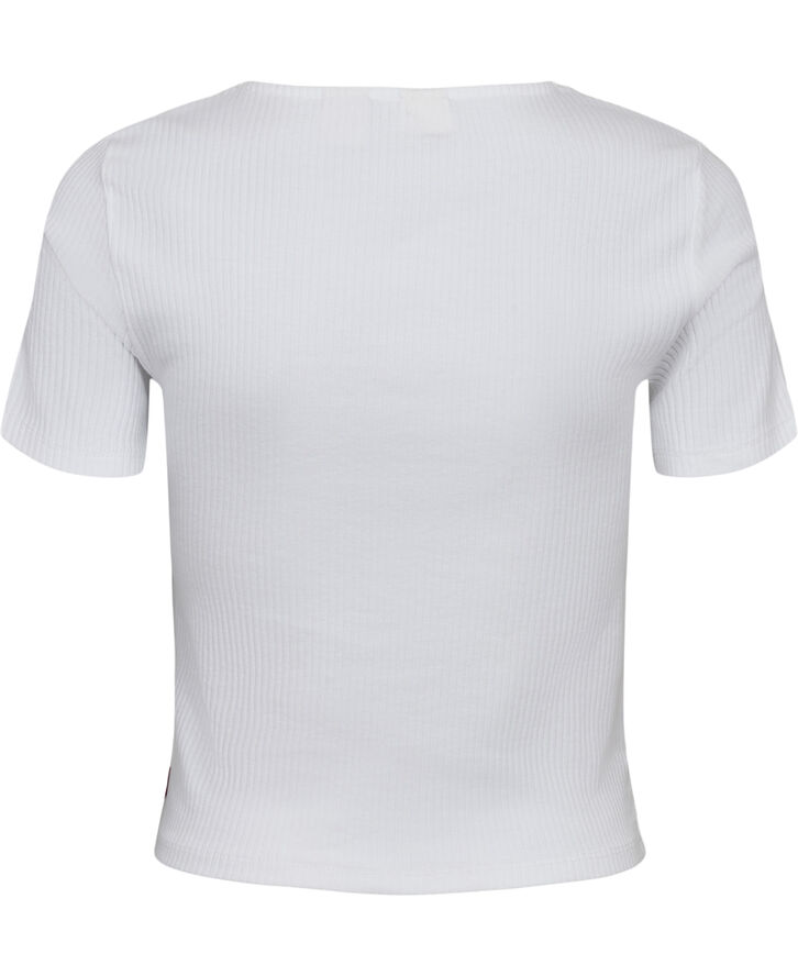 MUSE SS TEE WHITE + COTTON/POL