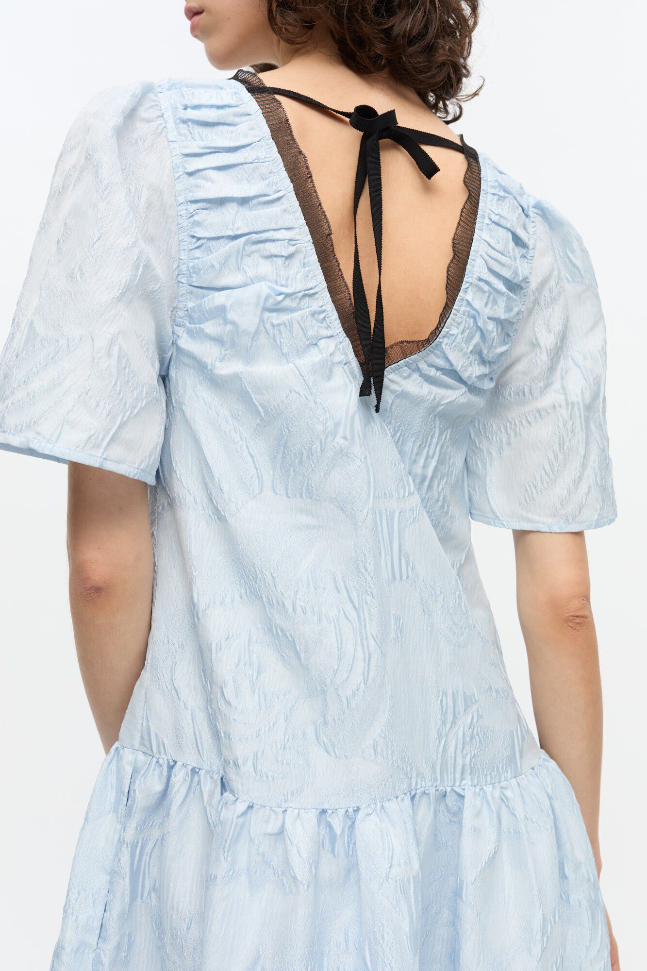 Textured Cloque Midi Dress