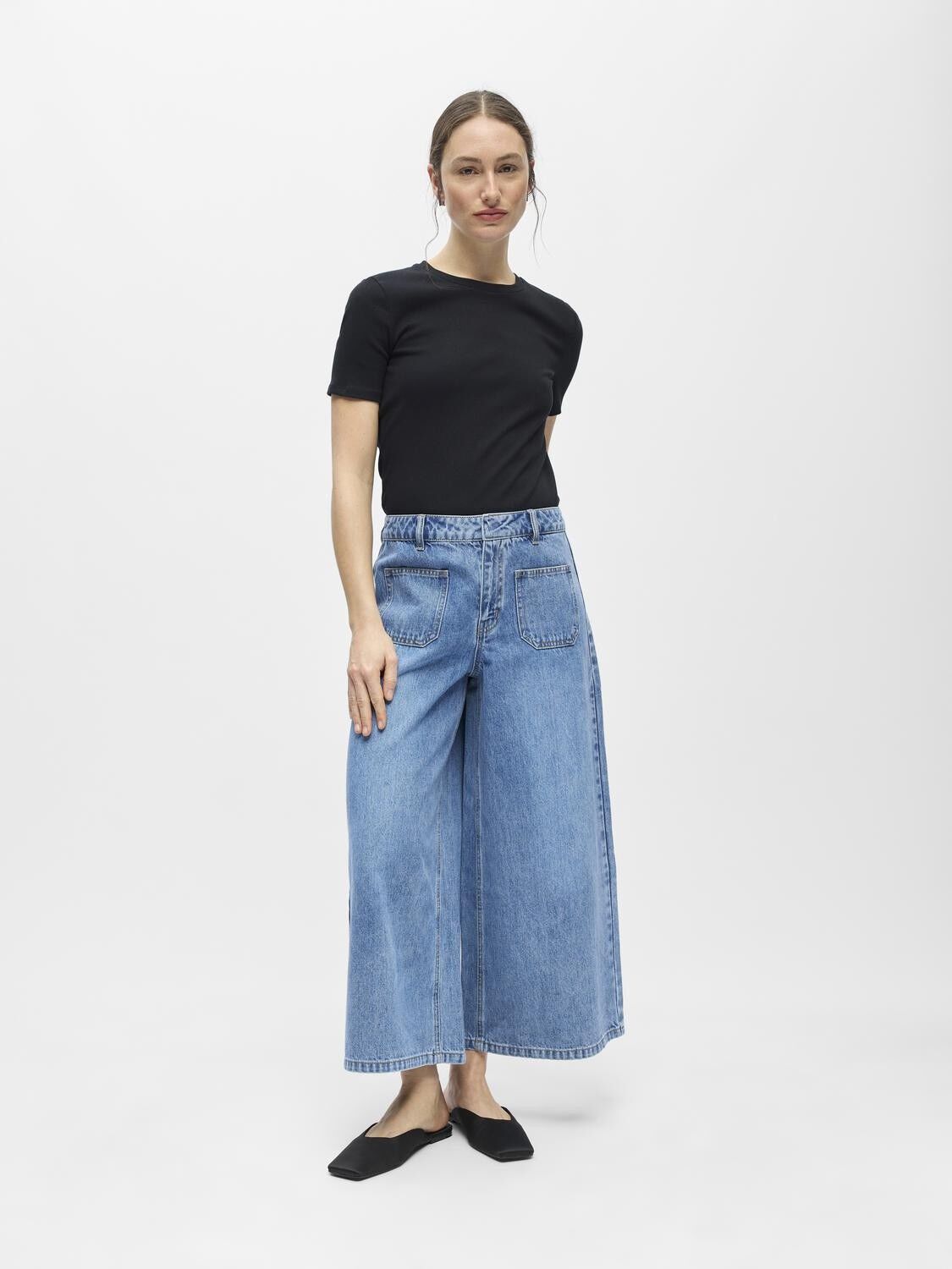 OBJFULLA MW DENIM CULOTTE 145
