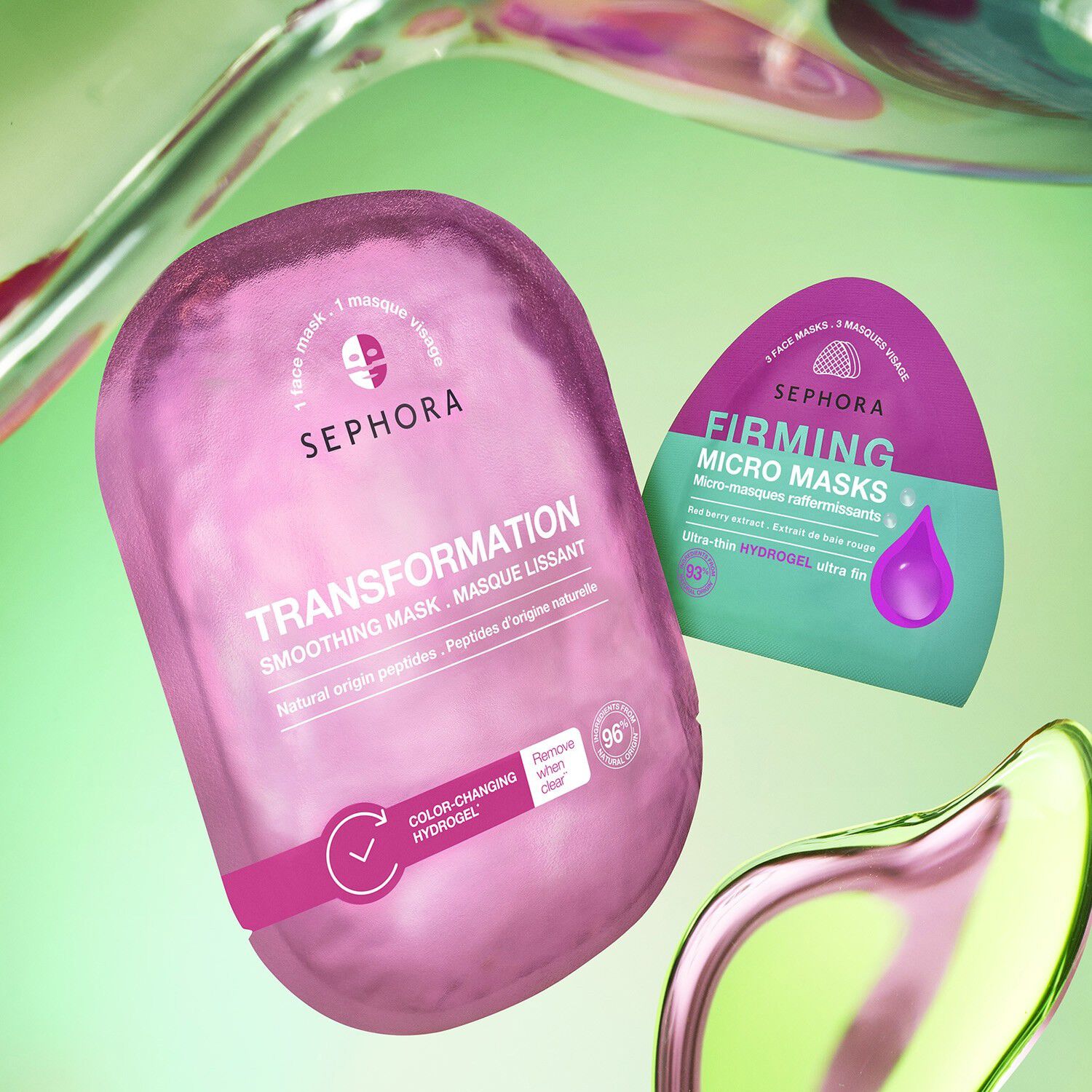 Forvandlende masker - Hydrogel ansigtsmasker