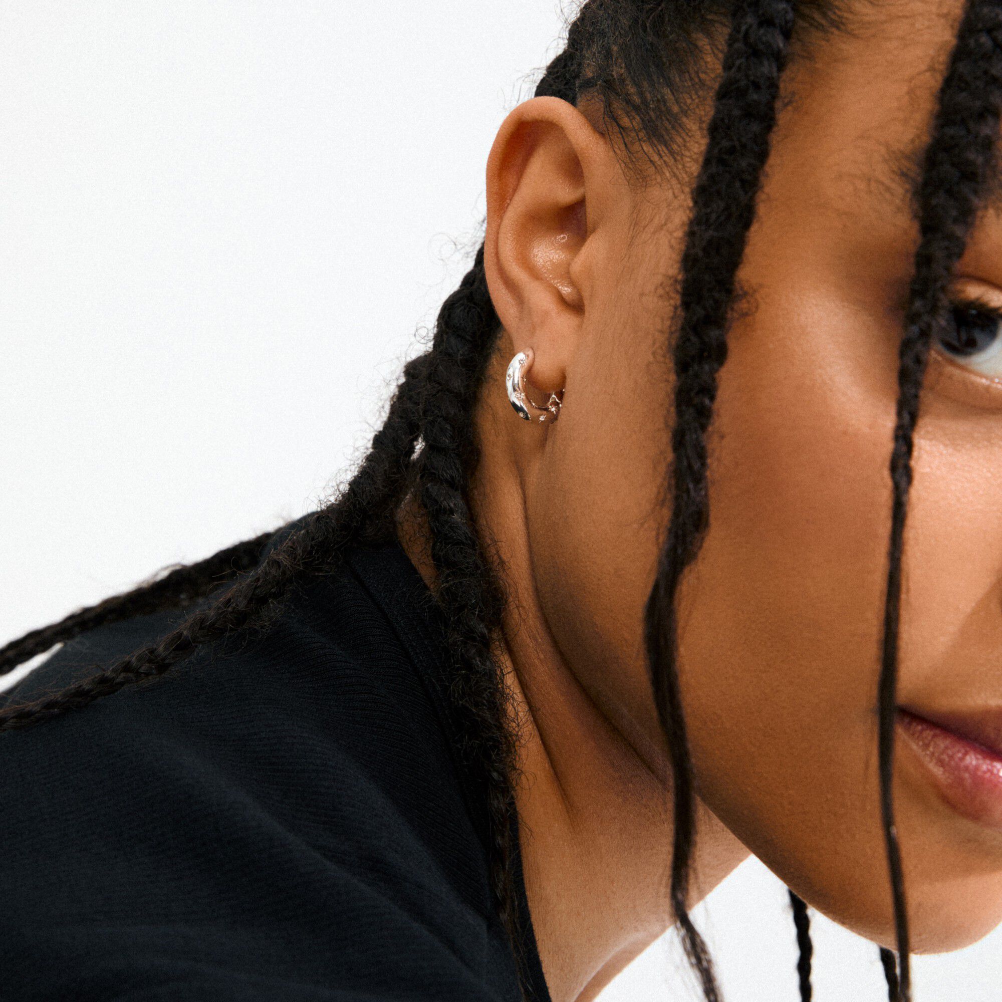 NEVAEH hoops silver-plated