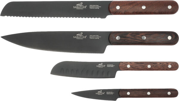 Knivsæt Phenix 4 dele Sort/Træ