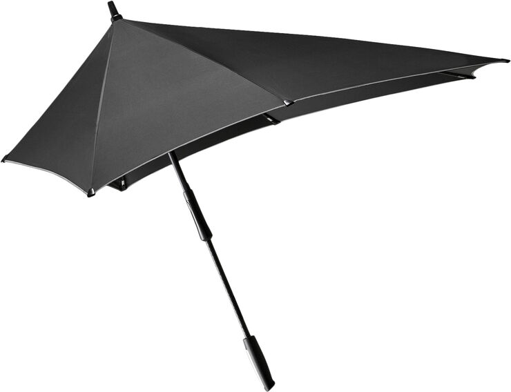 Senz XXL stick storm umbrella pure black reflective