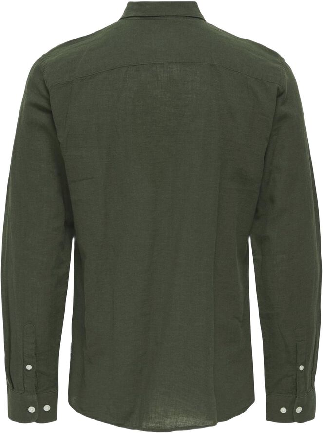 ONSCAIDEN LIFE LS SOLID LINEN SHIRT