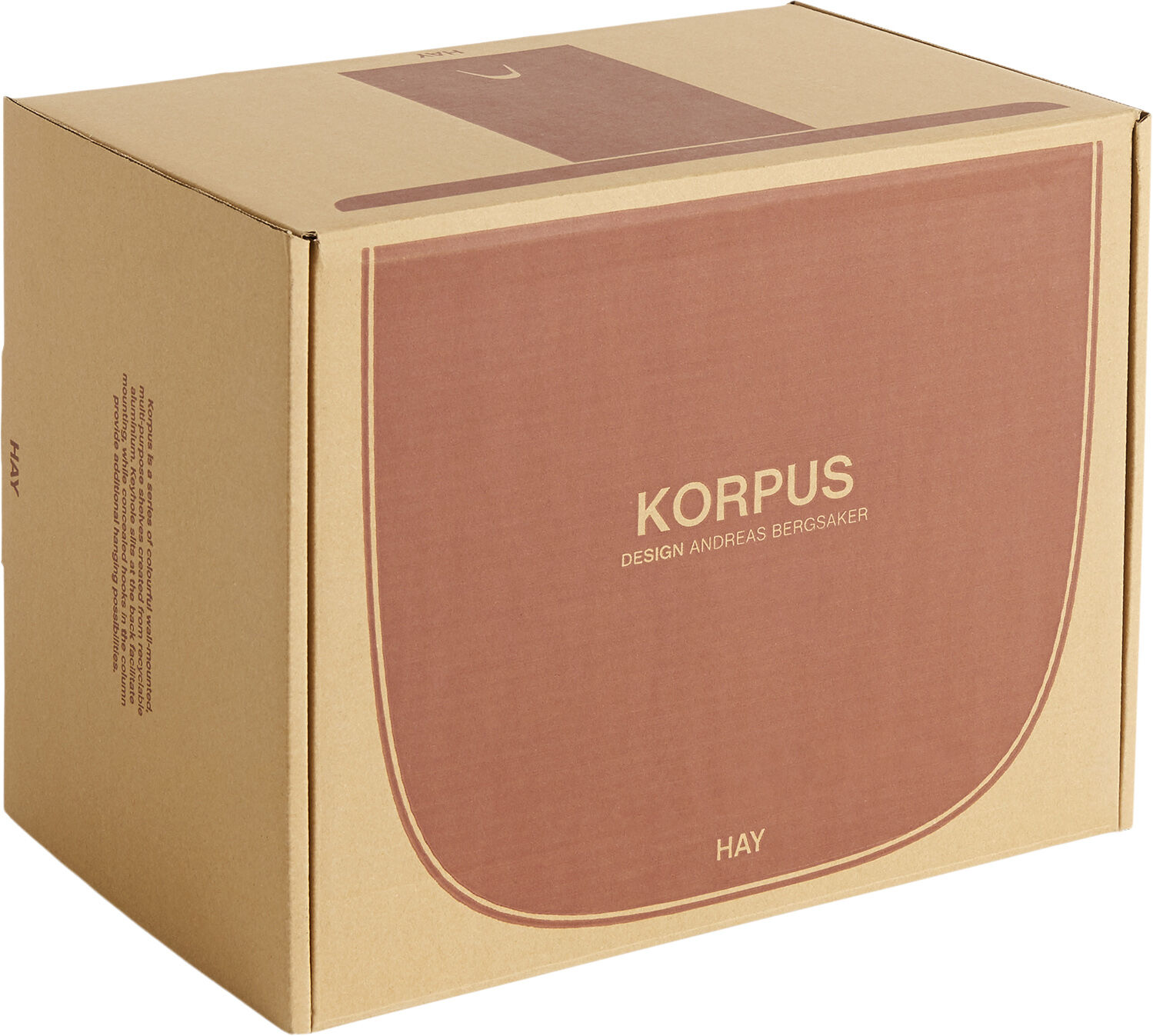 Korpus Shelf-Small 1 hook-Brick red