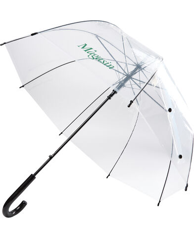 Umbrella Transparent Dome White Logo