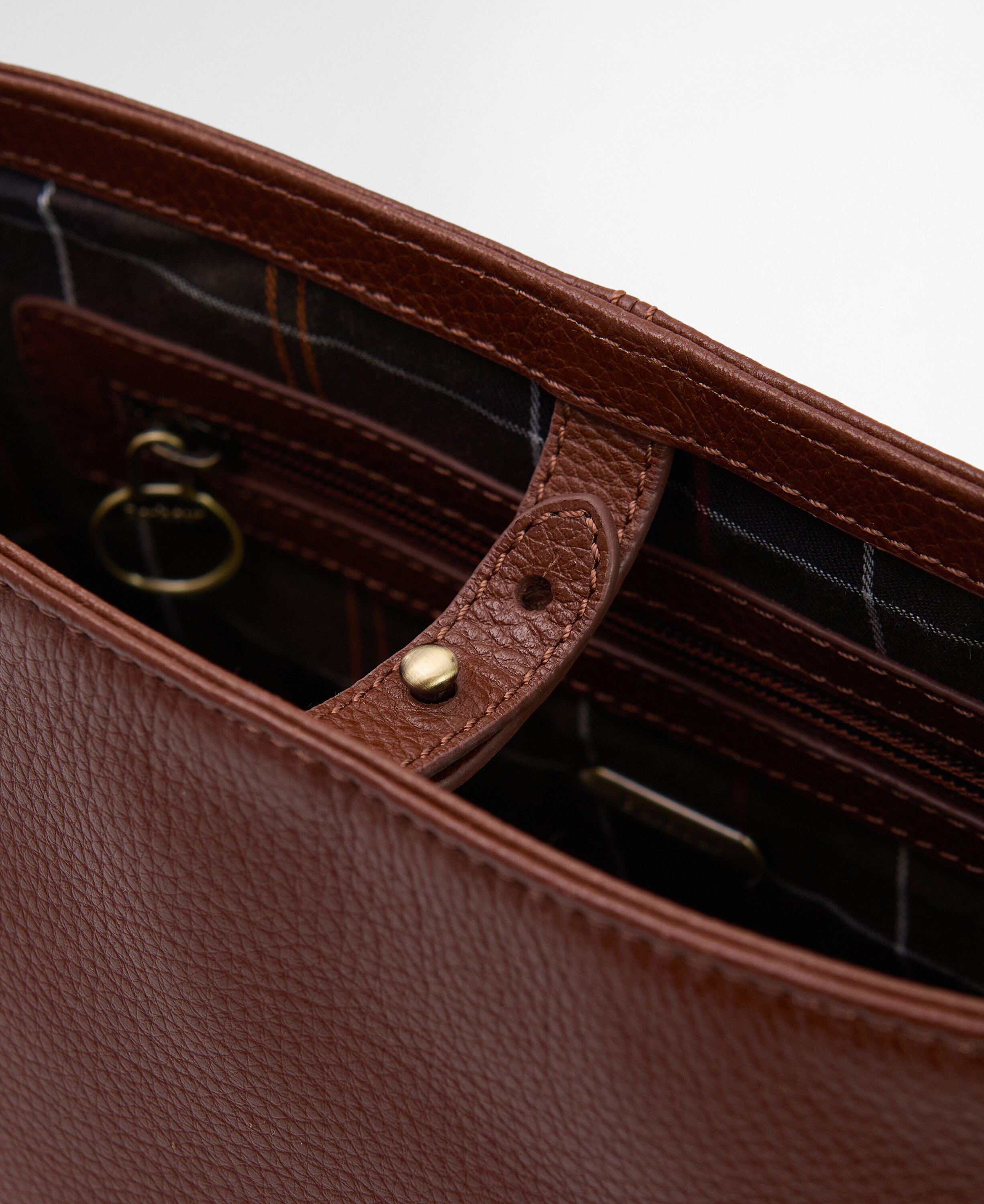 Barbour Cedar Leather Bucket Bag