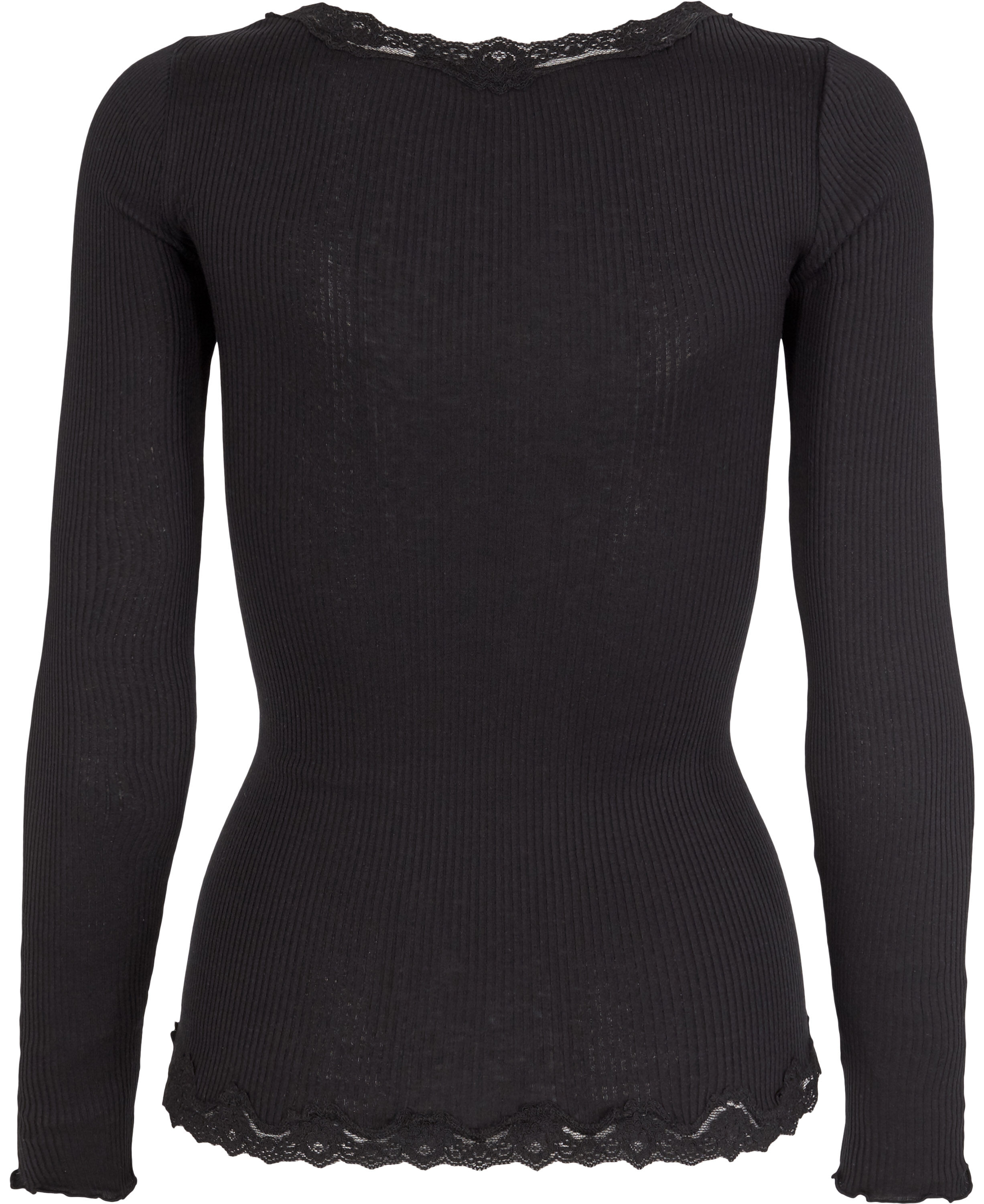 Silk cardigan regular ls w/rev vintage lace