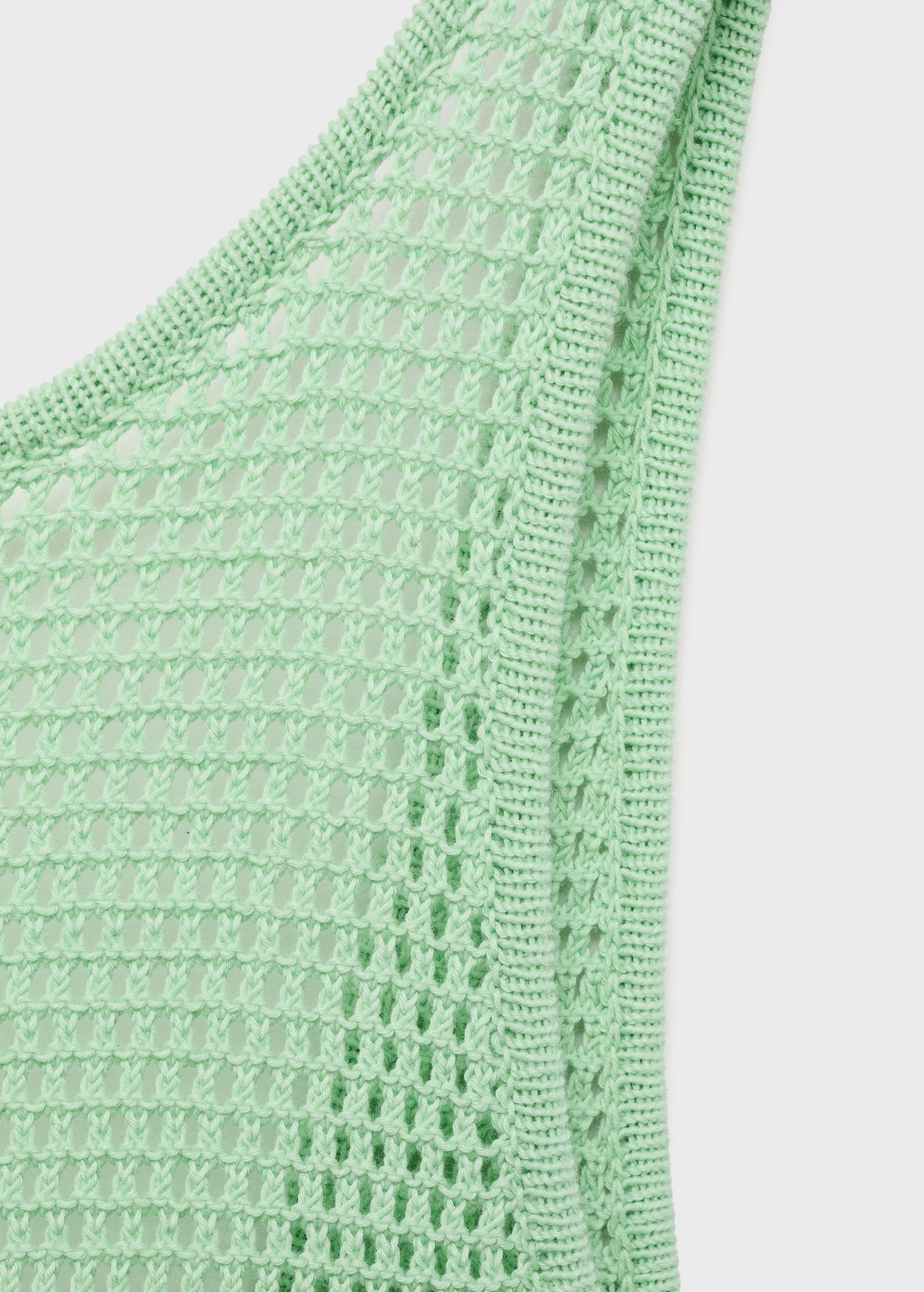 Long two-tone crochet dress