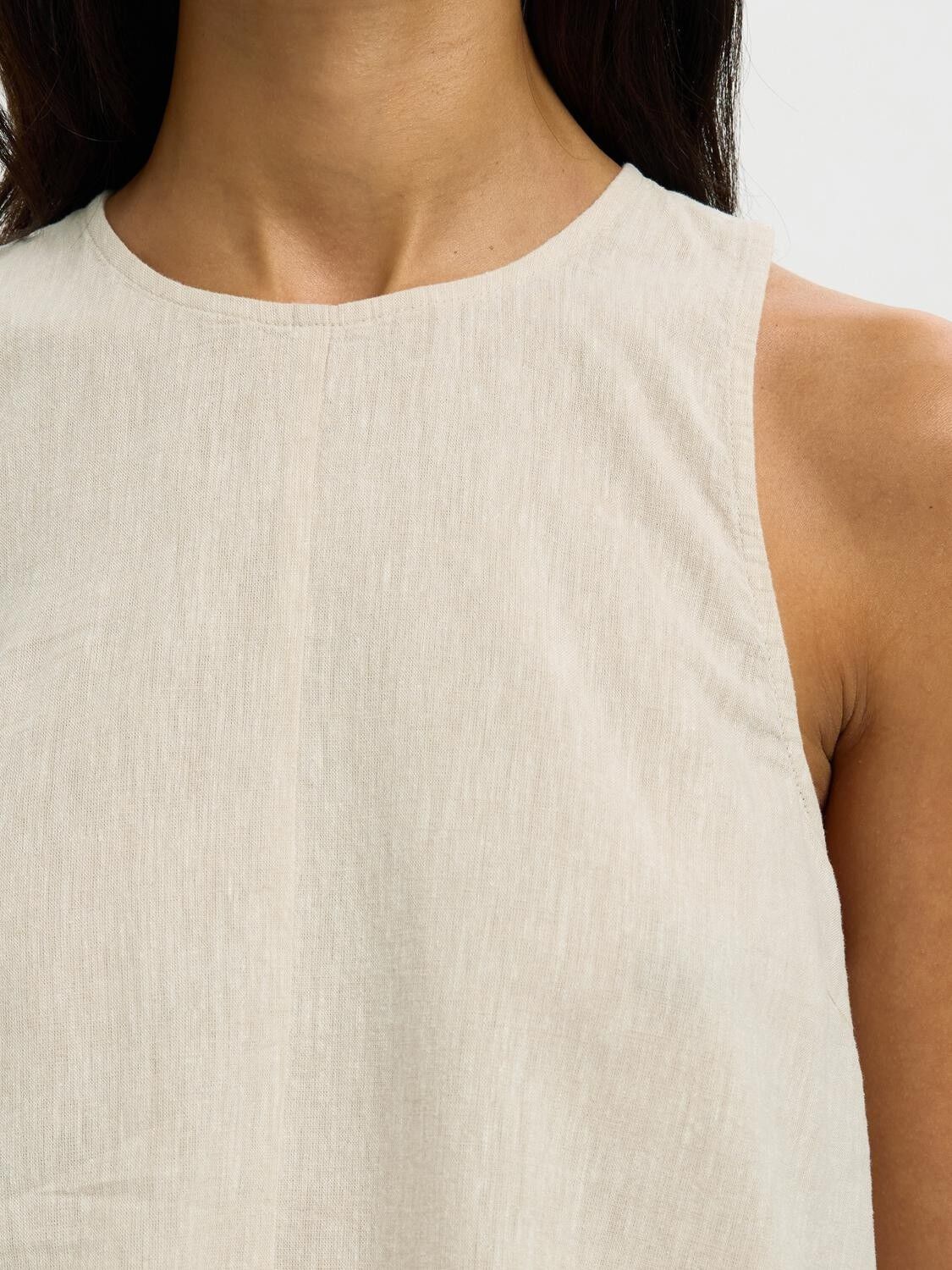 SLFLUISA SL LINEN BLEND TOP NOOS