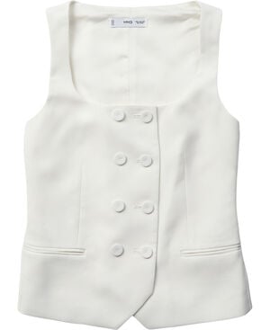 Double-breasted suit waistcoat