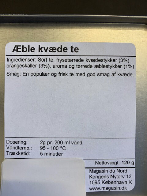 Magasin &AElig;ble Kv&aelig;de te 120g