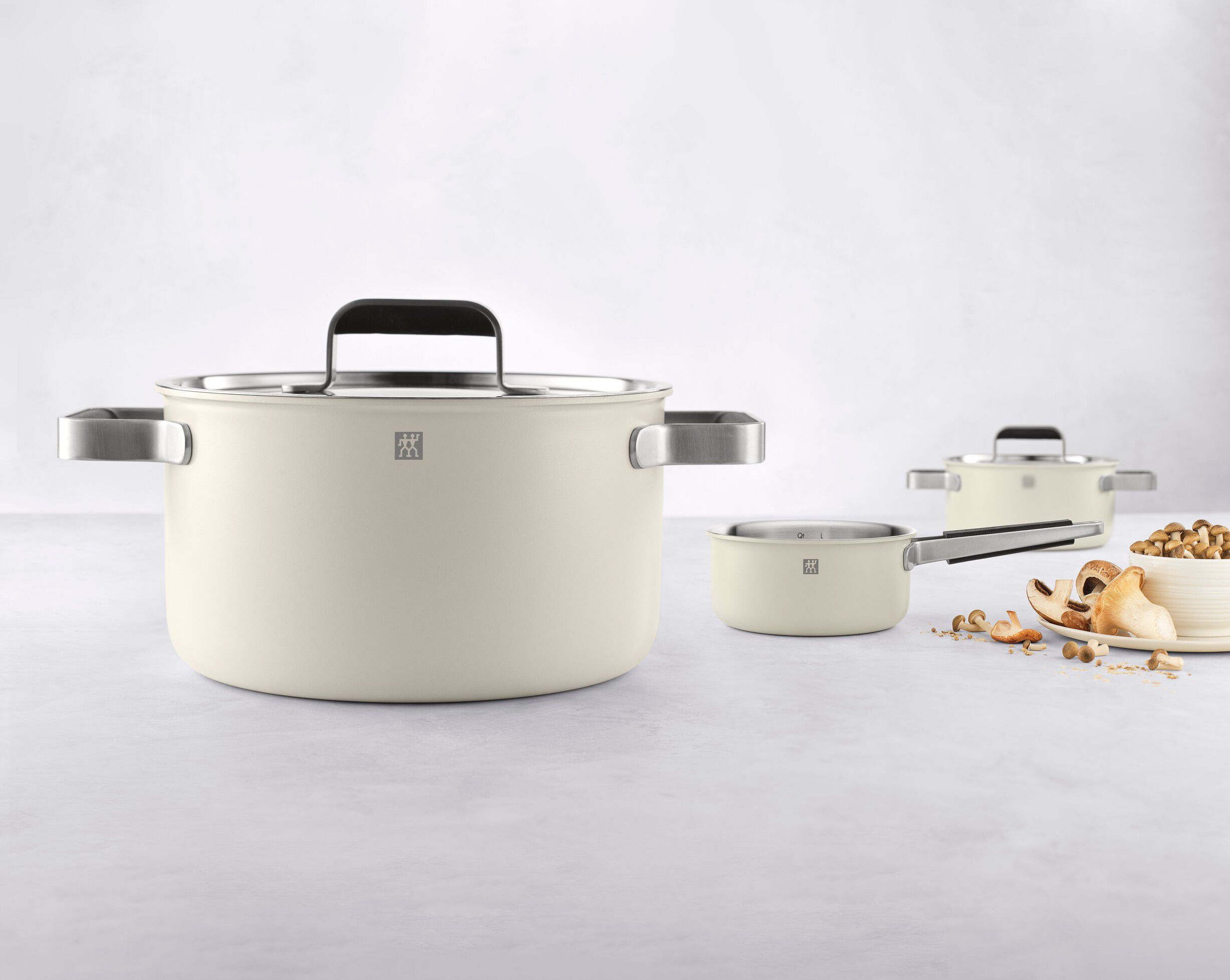 Gryde- og pandes&aelig;t, 3-dele, 18/10 rustfrit st&aring;l