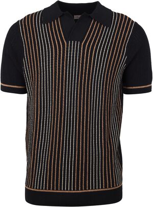 Polo Shirt Knitted Stripe Hemp / Supima Cotton
