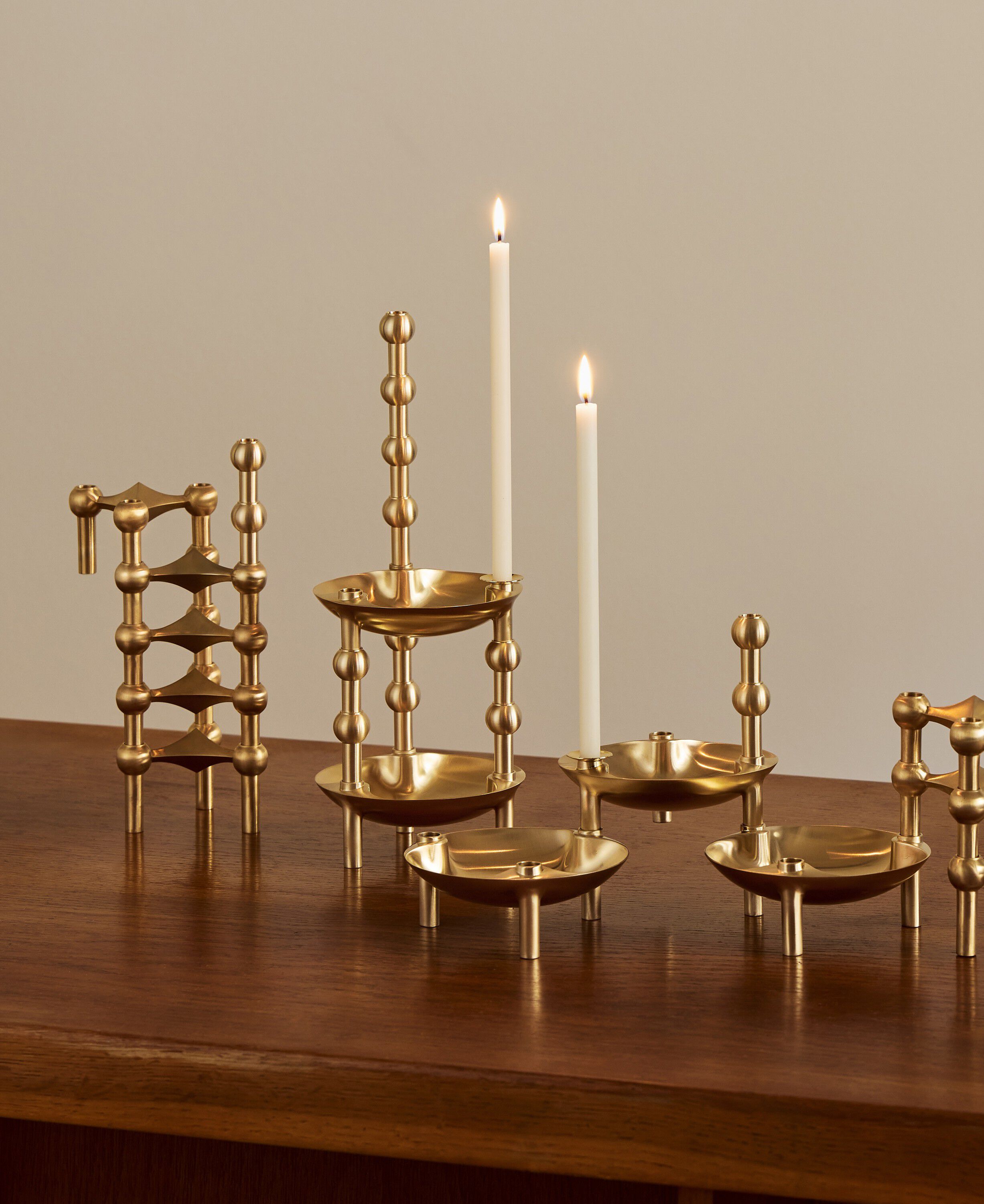 STOFF Nagel vase - brushed brass