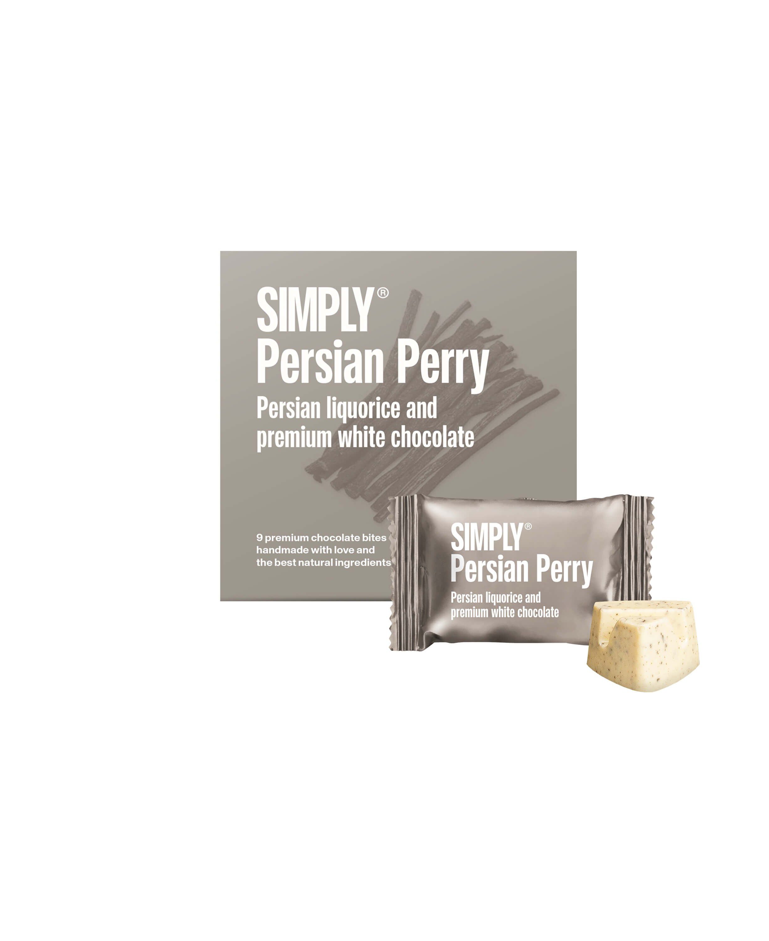 Simply&reg; PERSIAN PERRY chokolade&aelig;ske (90g)
