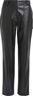 High rise straight fit leather pants