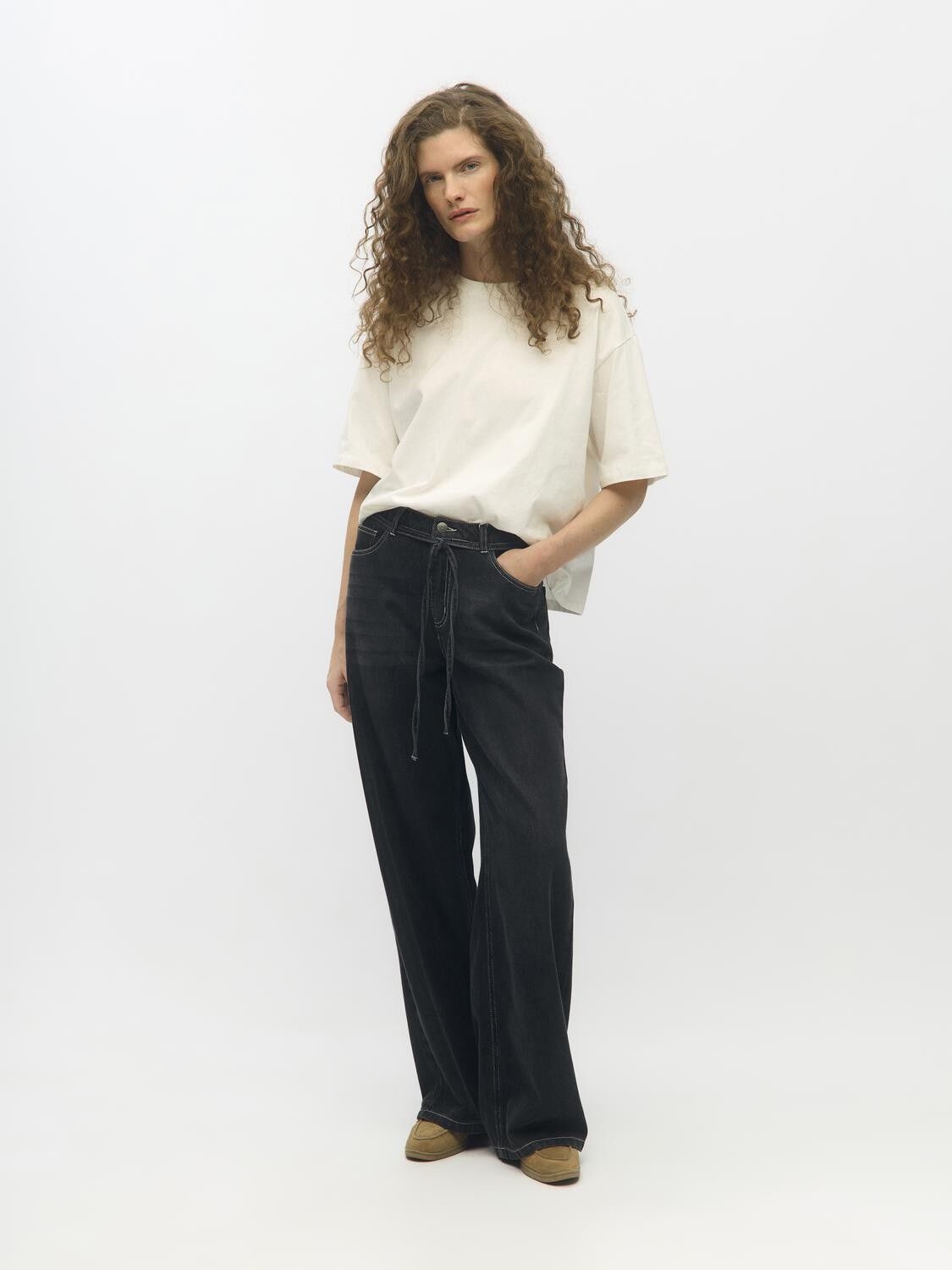 OBJROSIE MW WIDE JEANS NOOS