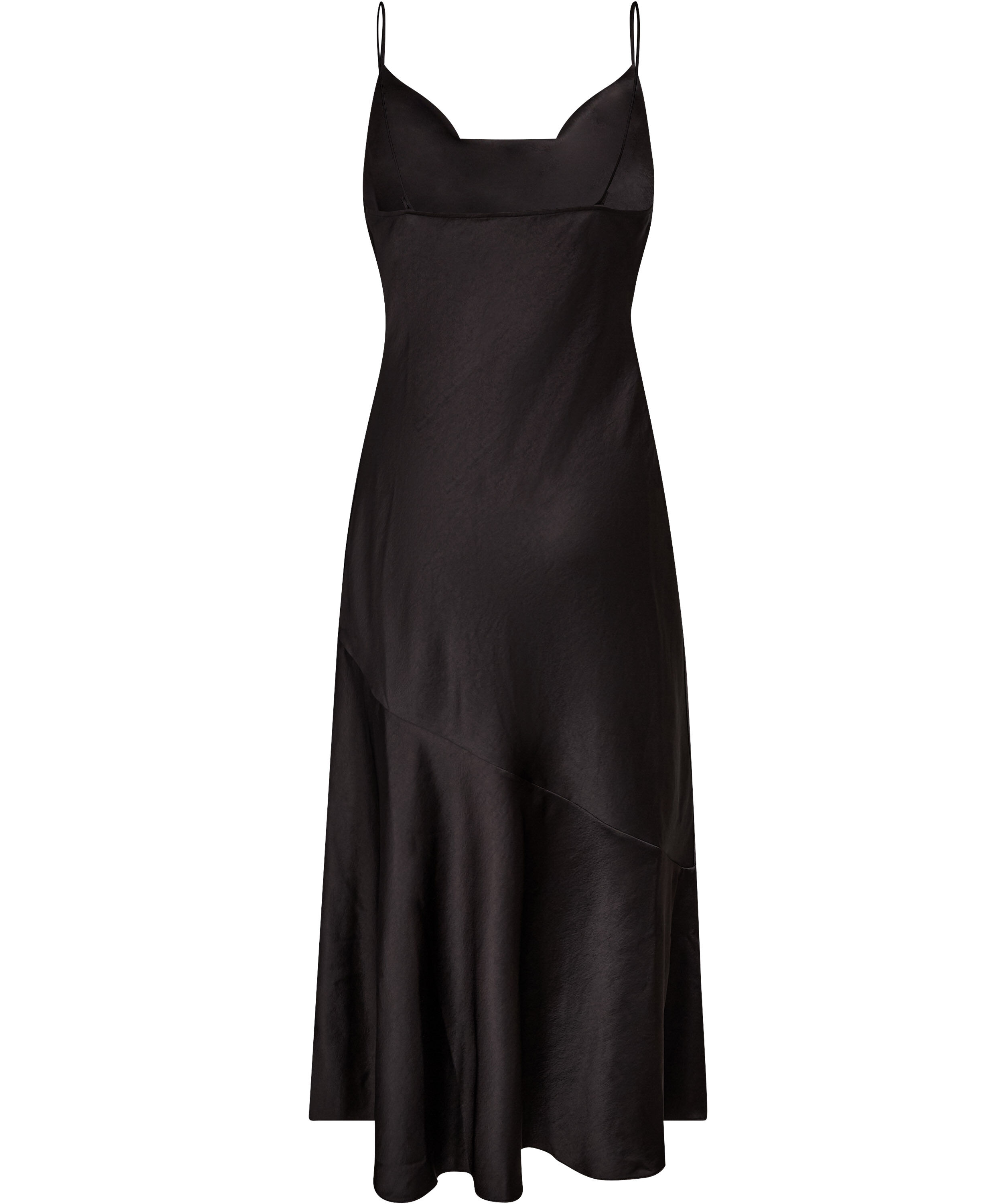 TUNCA Satin Cowl Neck Evening Midi