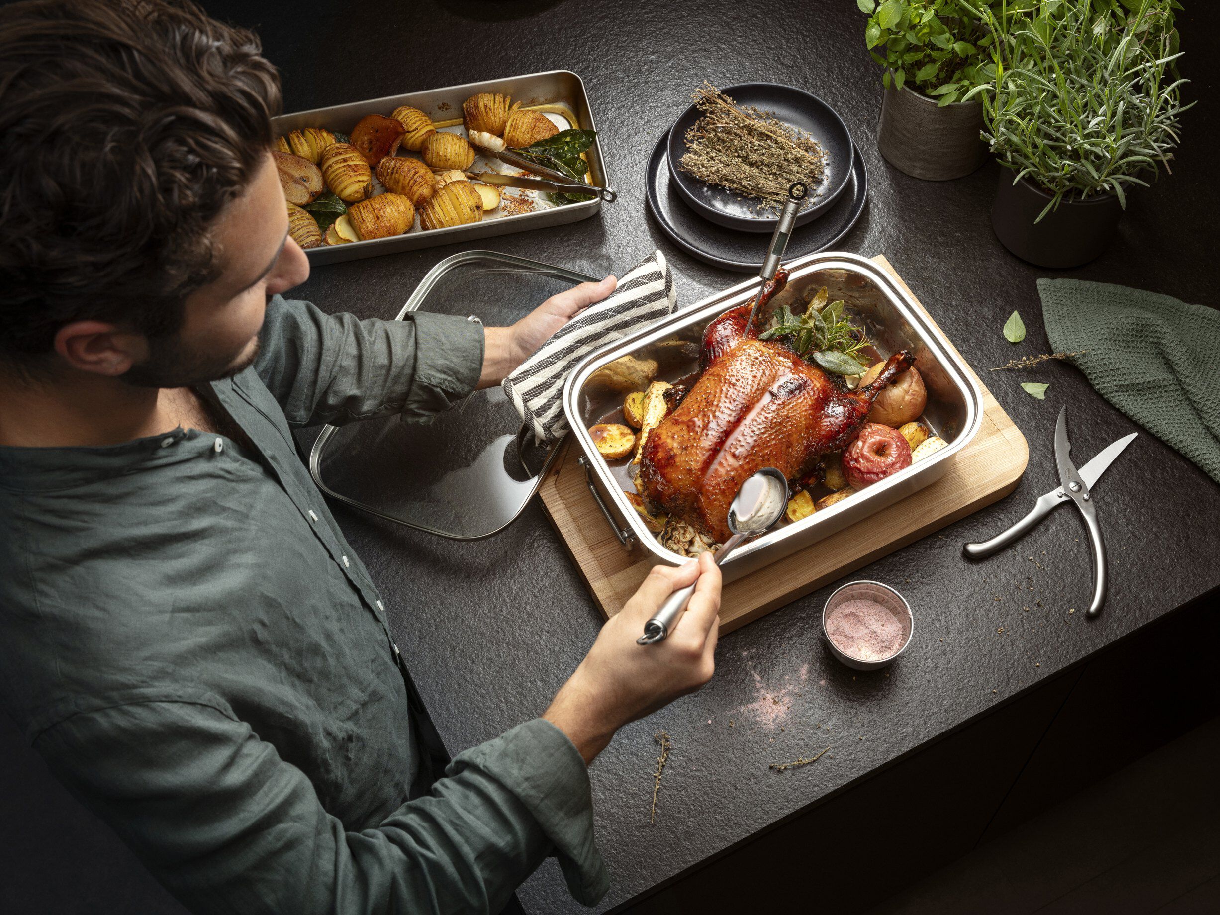 Fjerkr&aelig;saks 24 cm St&aring;l