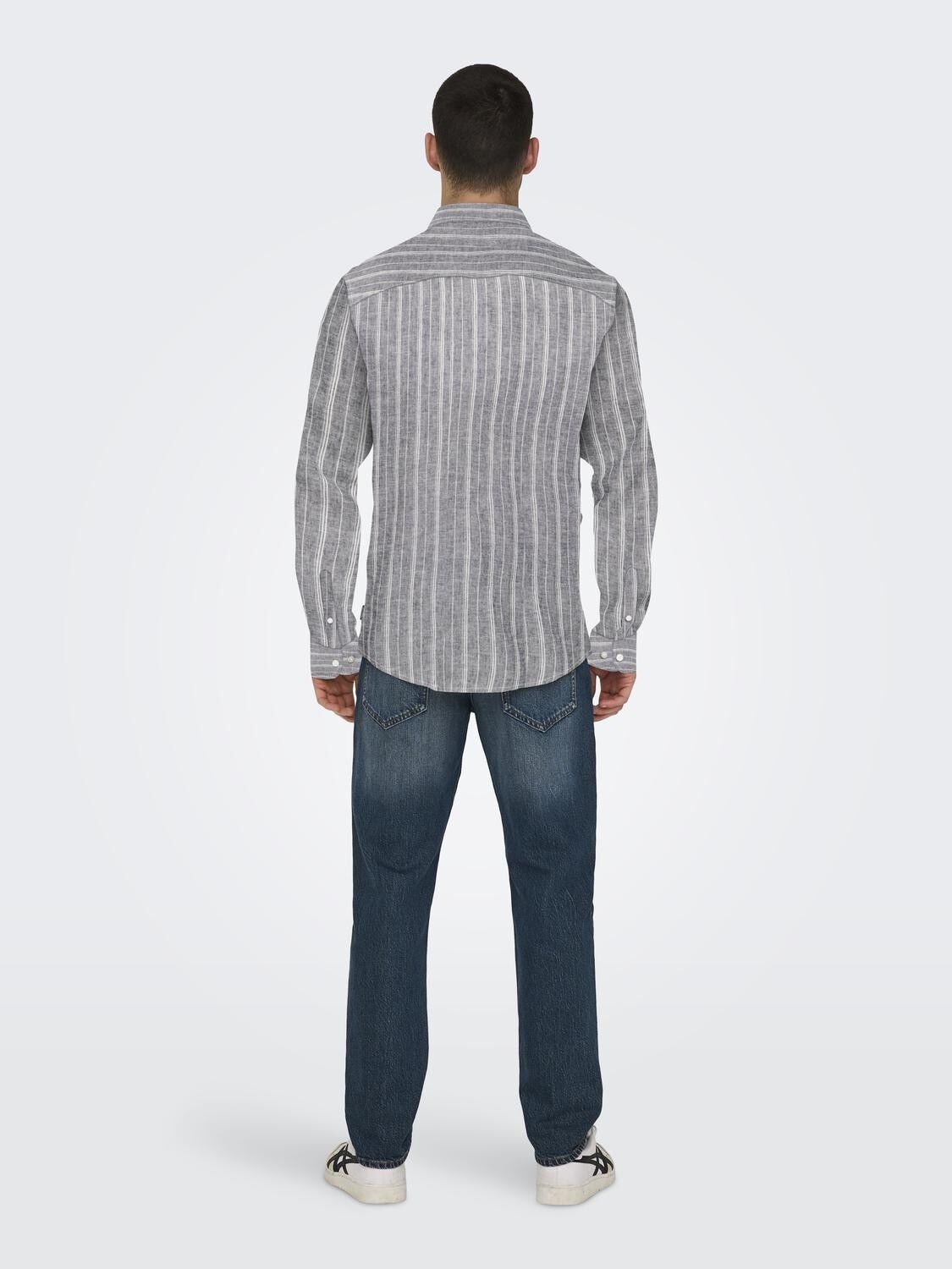 ONSCAIDEN LIFE LS STR LINENBLEND660