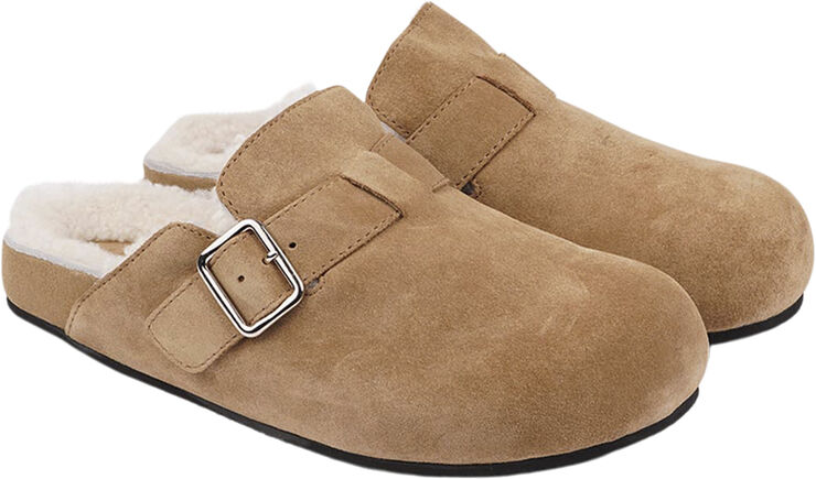 NESSO - SKIN MULES WITH ADJUSTABLE BUCKET