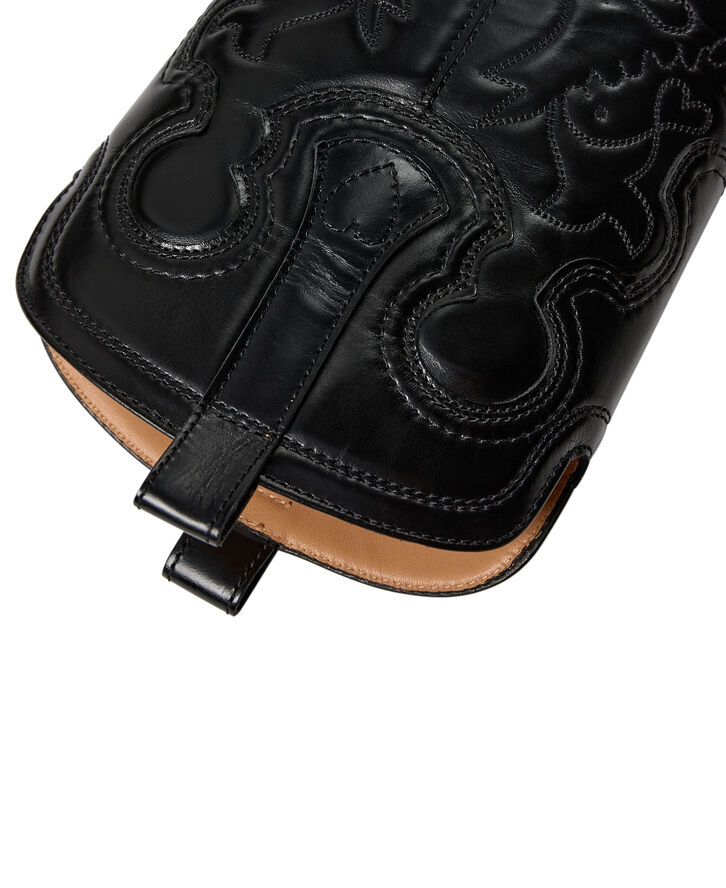 Mid Shaft Embroidered Western Boot