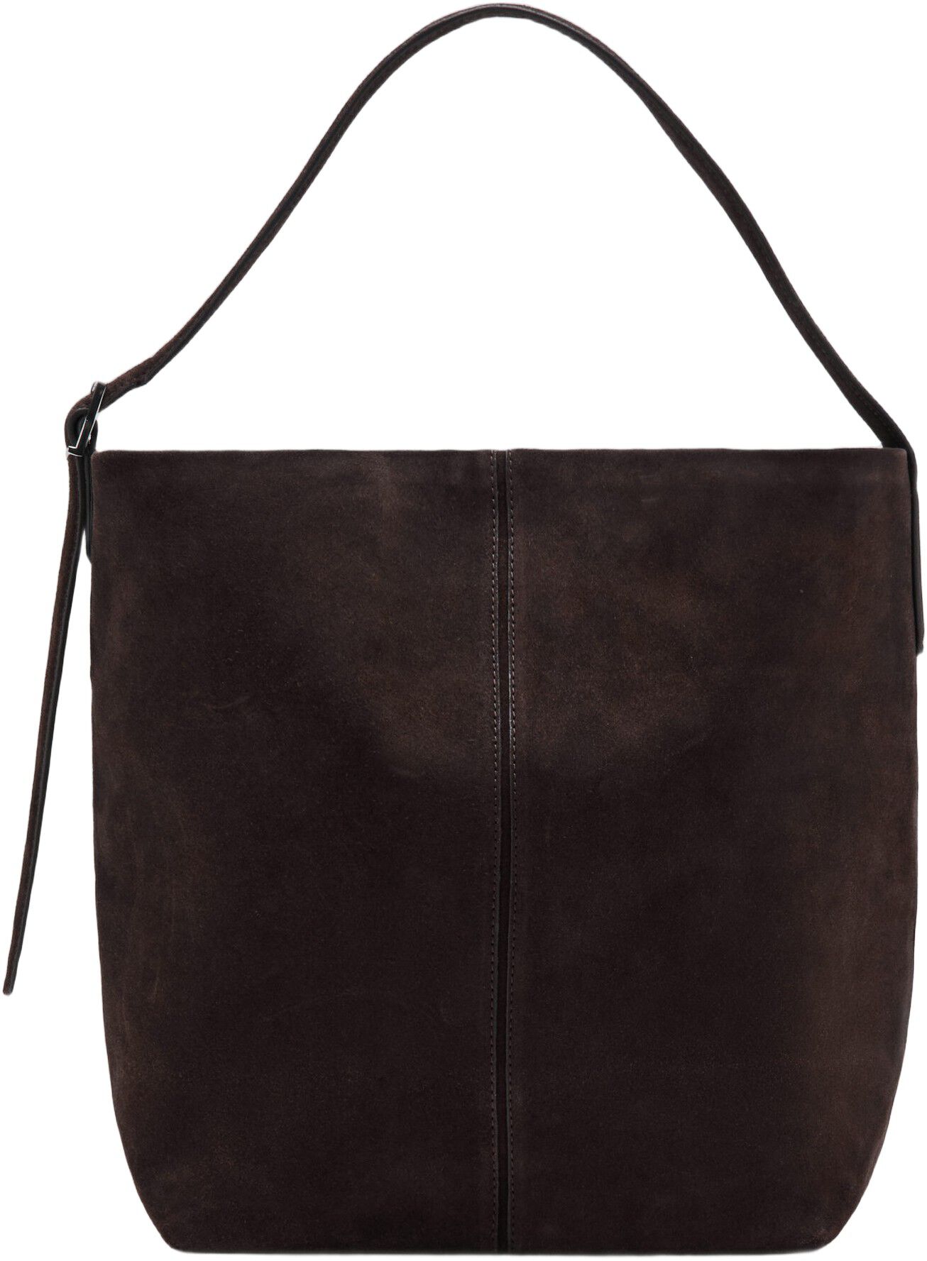 Suede shopper bag
