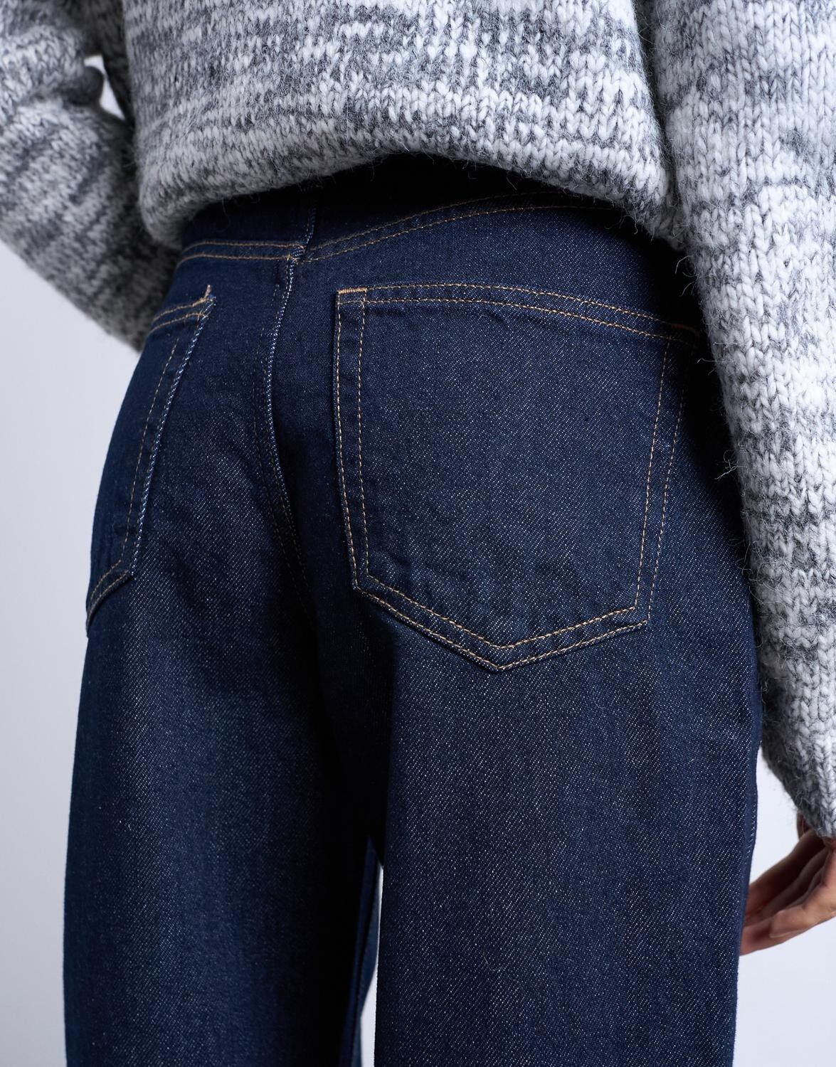 TSBEATE HW STRAIGHT DNM JEANS DB