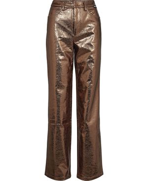 Textured High Waist Pants