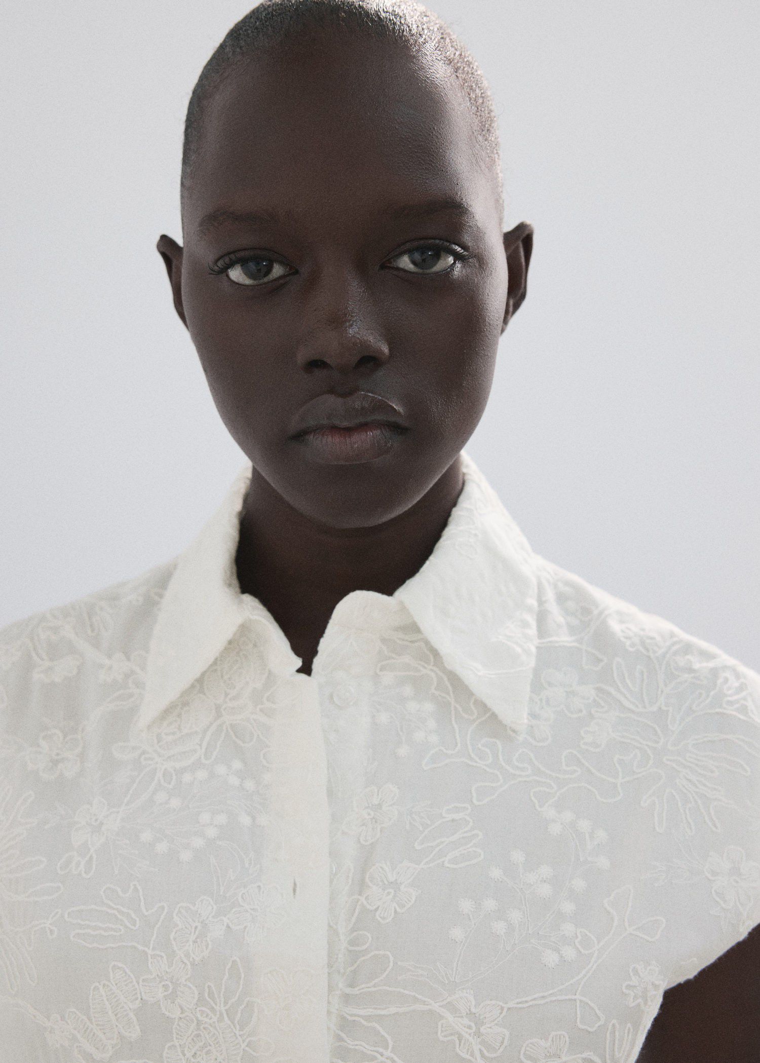 Embroidered belt dress