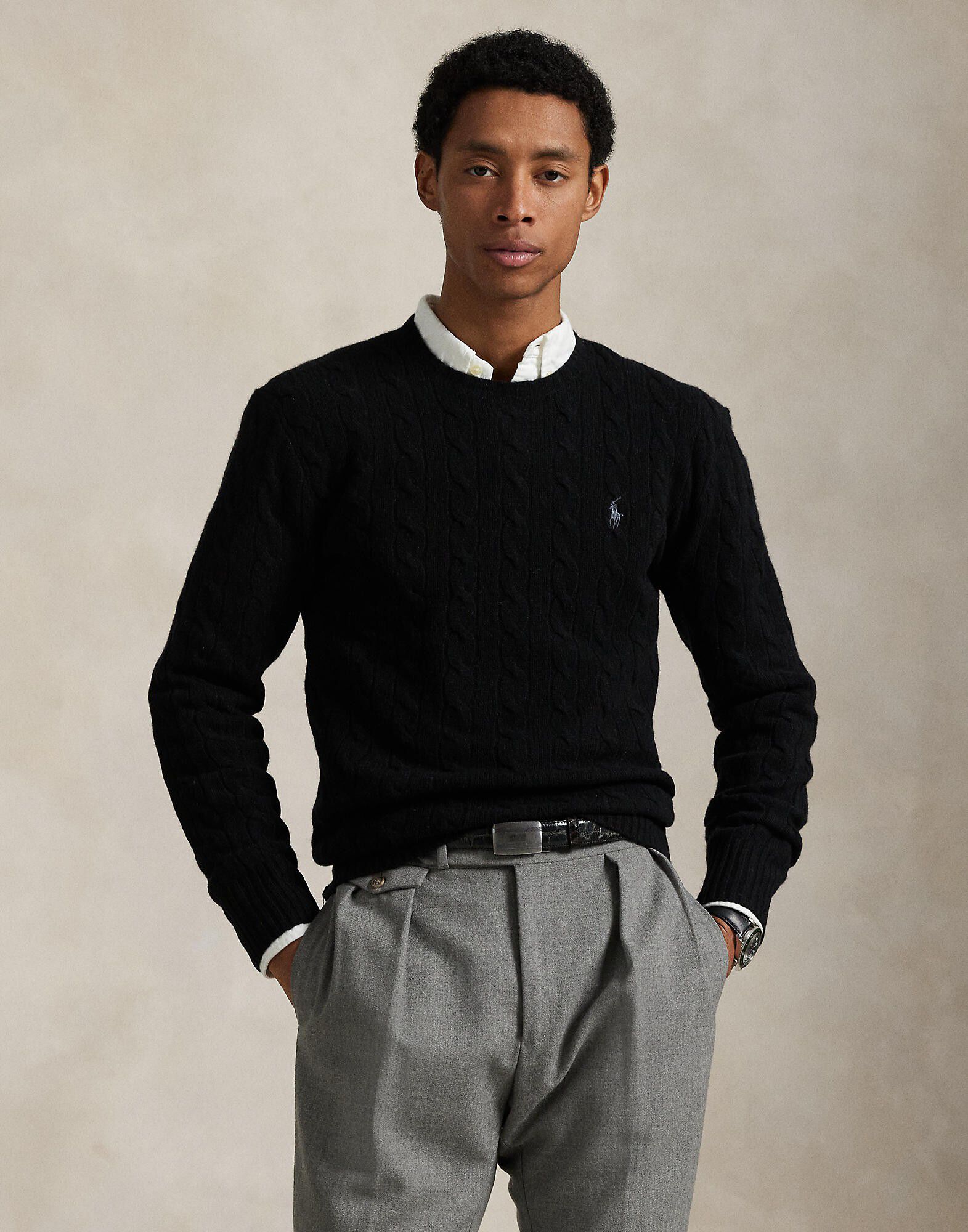 Cable-Knit Wool-Cashmere Sweater