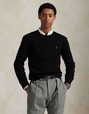 Cable-Knit Wool-Cashmere Sweater