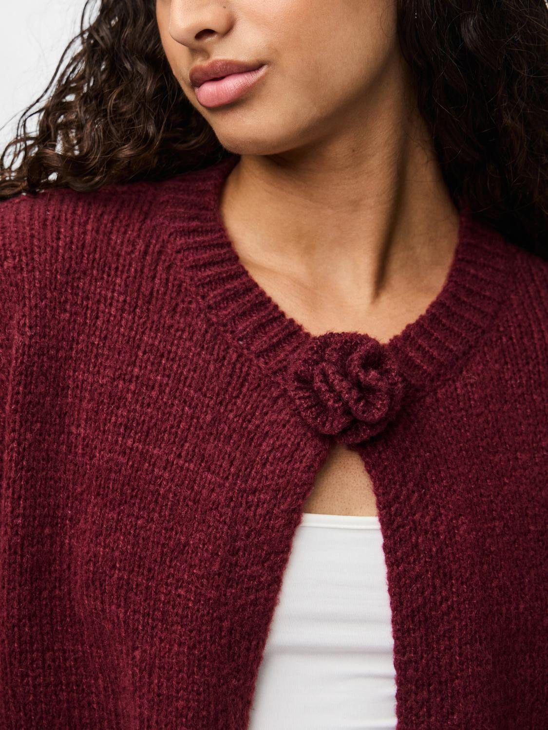 PCJELENA LS O-NECK KNIT CARDIGAN BC