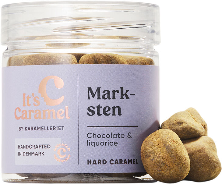 Marksten, 90g d&aring;se (Chokolade-lakrids)