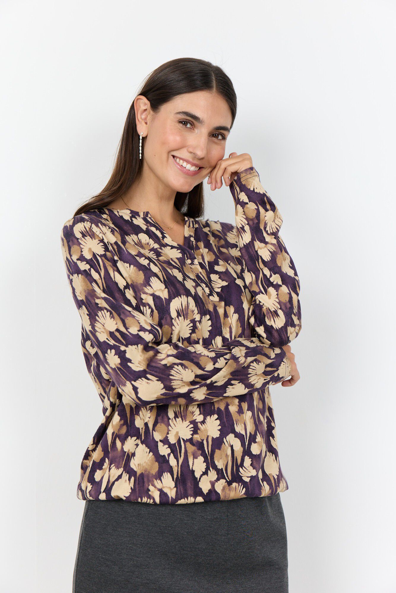 SC-FELICITY AOP 525 Bluse Lilla