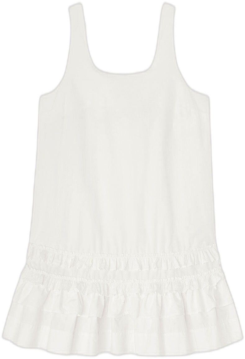 Cotton Poplin U-neck Mini Dress