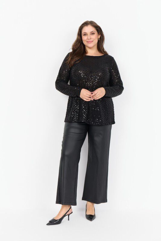 Curvy WA-SHAO 1 Bluse Sort