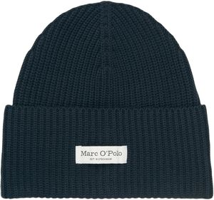 Beanie, knitted, with fold-up